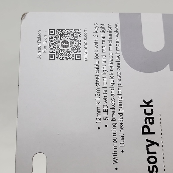 Rolson Bike Accessory Pack LED Lights Lock Dual Headed Pump Presta Schrader - Picture 9 of 12